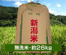 新潟コシヒカリ もんじゃ米＜無洗米・約26kg＞