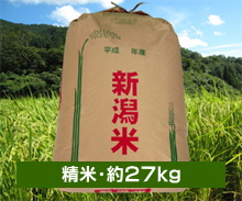 新潟コシヒカリ もんじゃ米＜白米・約27kg＞
